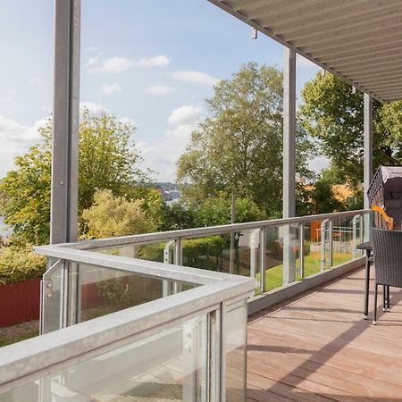 Stadtvilla mit Hafenpanorama Flensburg Exteriör bild
